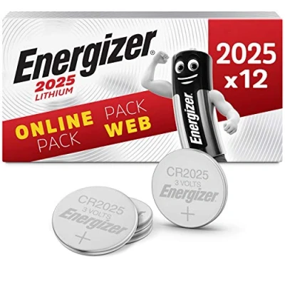 Image of Energizer CR2025 Batteries, 3V Lithium Battery Pack, 12 Pack Amazon Exclusive (Packaging may vary)
