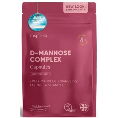 Image of D mannose 1000Mg Tablets Complex 3 in 1 Capsules with High Strength Powder, Cranberry Extract &amp; Vitamin C Preventative Urinary Tract Bladder Care for Women, 60