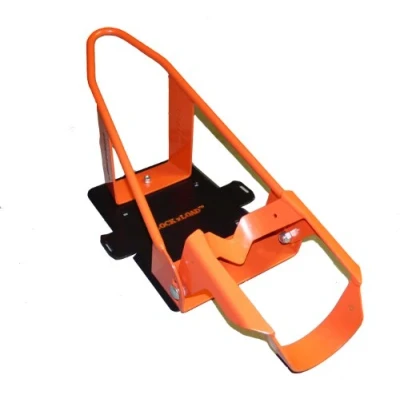 Image of Lock N Load (BK100 Orange/Black Deluxe Motorcycle Wheel Chock