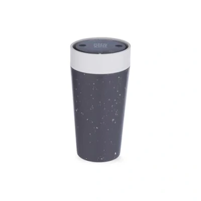 Image of Circular &amp; Co Insulated Reusable Coffee Cup 12oz/340ml Medium Travel Mug 100% Leakproof Lockable Push Top, One Hand Open, 360 Drinking Tumbler Recyclable BPA Free, Dishwasher Safe