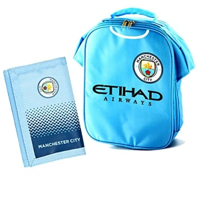 Image of Manchester City Kit Design Lunch Bag and Fade Wallet Combo