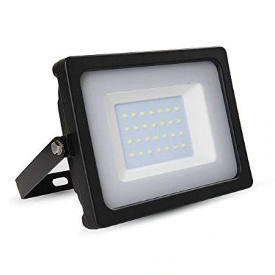 Image of V tac LED 30W Slimline Flood Light Fitting 6000K Black