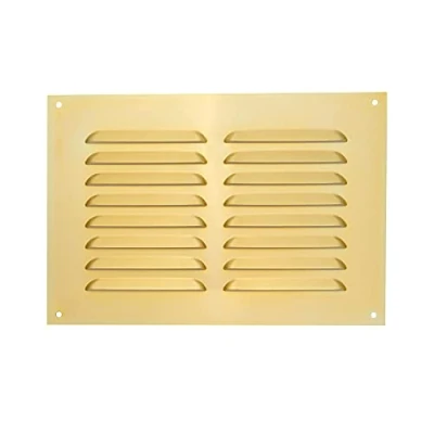 Image of TIMCO 1224BA Brass Timloc 9x6 Metal Internal Louvre Grille Vent Anodised