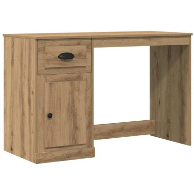 Image of vidaXL Desk with Storage Artisan Oak 50x115x75 cm Engineered Wood