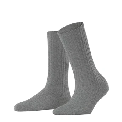 Image of FALKE Women&#039;s Cosy Wool Boot W SO Viscose Cashmere Plain 1 Pair Socks, Grey (Light Melange 3390) new eco friendly, 5.5 8