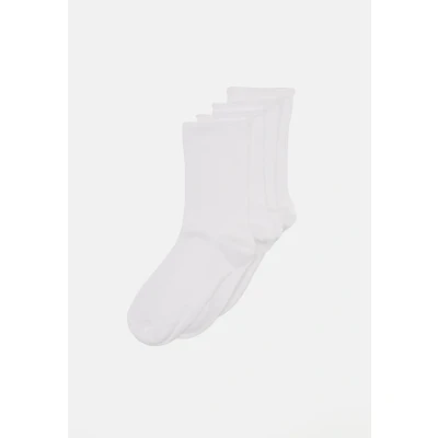 Image of Lindex ROLL EDGE 4 PACK Socks, Women&#039;s, Size: 3.5 5, White