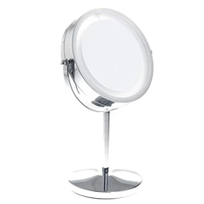 Image of TUKA i AKUT Makeup mirror LED Lighting 5x Magnification 7 inch illuminated Bathroom Countertop Shaving Vanity double faced : nomal + 5 times Magnifying, TKD3145