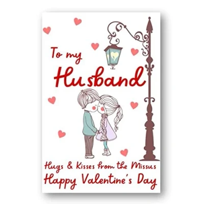 Image of Second Ave Husband From The Missus Valentine Card For Him Cute Romantic Valentine&#039;s Day