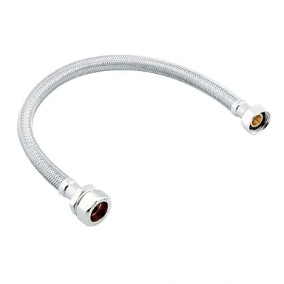 Image of Pack of 2 22mm x 3/4&quot; 500mm Flexible tap Hose WRAS (Known as connectors / Connector Also Available in 15mm, 22mm, 1/2 inch, 3/4 and 900mm)