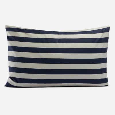 Image of HAY Été Pillow Case Midnight Blue &amp; Grey 75 x 50cm