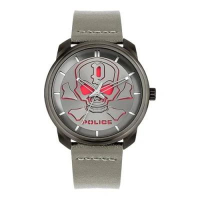 Image of Police Unisex Adult Analogue Quartz Watch with Leather Strap PL15714JSU.61