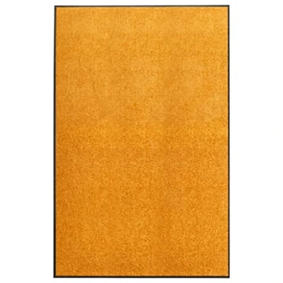 Image of vidaXL Indoor/Outdoor Doormat Orange, Non Slip Backing, High Absorption Capacity, Portable, Machine Washable, Easy Maintenance, Helps Keep Your Home Clean Size: 180x120 cm For and Offic...