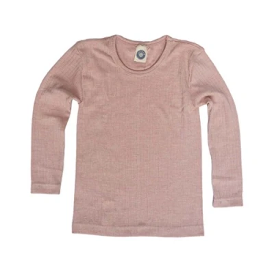 Image of Cosilana, Children T Shirt/Undershirt Long Sleeve, 45% Organic Cotton, 35% Wool, 20% Silk (3 4 Years EU 104, Pink)