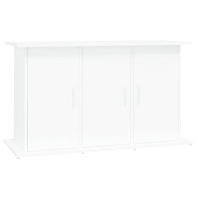 Image of vidaXL Engineered Wood Aquarium Stand in White Modern Sleek Design with Storage Compartments, 101x41x58 cm&#039;.
