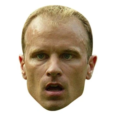 Image of FoxyPrinting Dennis Bergkamp Celebrity Cardboard Party Face Mask Fancy Dress