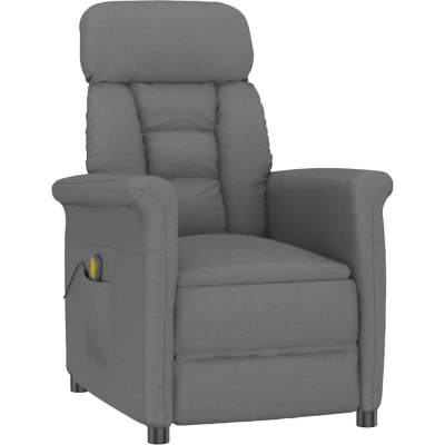 Image of vidaXL Massage Chair Dark Grey Microfibre Fabric