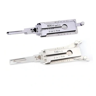 Image of YCXNLONG Auto LiShi 2 in1 VA6 NSN14 IGN Lock Pick and Decoder Tool for Car Door Lock, Professional Locksmith Tools, Fast Opener