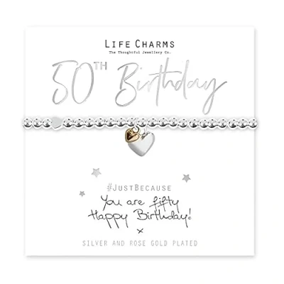 Image of Life Charms Happy 50th Birthday Bracelet