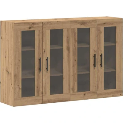 Image of vidaXL Wall Mounted Cabinets 2 pcs Artisan Oak 69.5x34x90 cm Engineered Wood