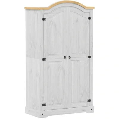 Image of vidaXL Wardrobe Corona White 102x52x186 cm Solid Wood Pine