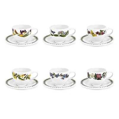 Image of Portmeirion Botanic Garden Espresso Cup &amp; Saucer Set of 6
