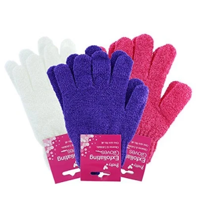 Image of Pretty 1 Pair of Exfoliating Bath Gloves One Size