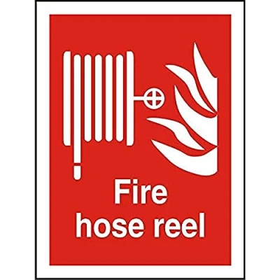Image of Seco Fire Hose Reel &amp; Sign, 150mm x 200mm Self Adhesive Vinyl