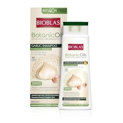 Image of Garlic Shampoo 500 ml Bioblas, Odourless, Anti Hair Loss Women and Men