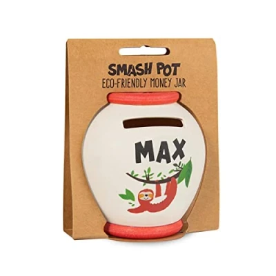Image of History &amp; Heraldry Personalised Bamboo Smash Pot Money box (Max)