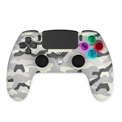 Image of Freaks and Geeks Wireless Controller for PS4 with 3,5mm jack slot LED White Camo