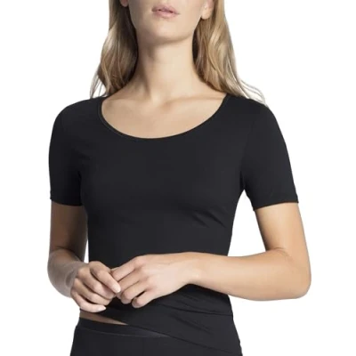 Image of Calida Women&#039;s Natural Comfort Vest, Black (Schwarz 992), 14 (Size: Small)