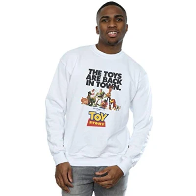 Image of Disney Men&#039;s Toy Story Movie Poster Sweatshirt White Large