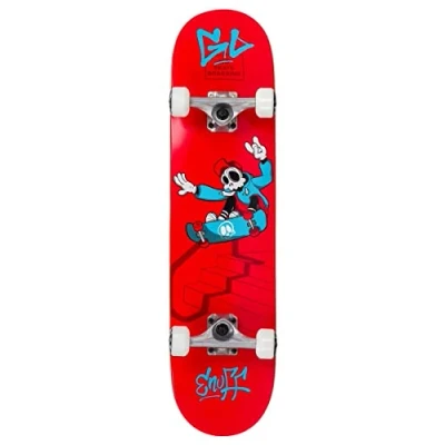 Image of Enuff Skateboards Skully Skateboard, Adults Unisex, Red (Red), 7.75&quot;