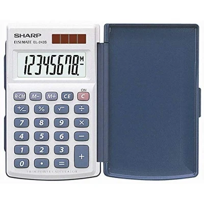 Image of SHARP EL 243S Pocket Basic Silver calculator