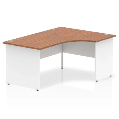 Image of Impulse Panel End 1600 Right Hand Crescent Desk Walnut Top TT000037