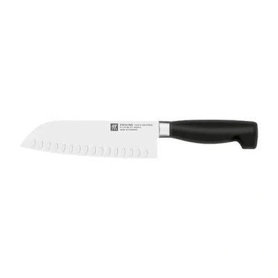 Image of Zwilling 4 Star Santoku knife with dimples 180 mm