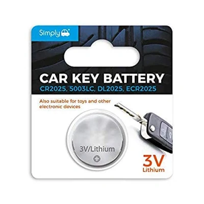 Image of Simply Auto SB CR2025 Long Lasting 3V Lithium Coin Cell Car Key Battery ideal for fobs, Watches, Calculators and Small Toys 1x Blister Pack