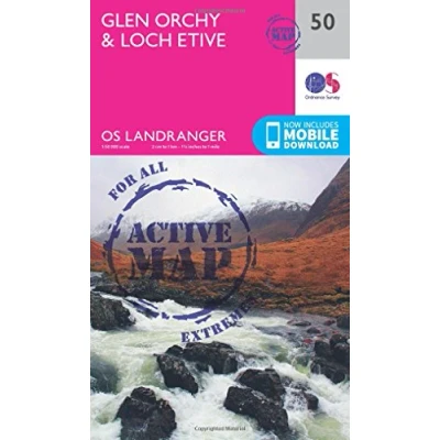 Image of Landranger Active 50 Glen Orchy &amp; Loch Etive Map With Digital Version