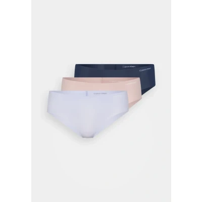 Image of Calvin Klein Underwear Hipster Invisibles 3 PACK Briefs, Women&#039;s, Size: Small, Casual blue/speakeasy/cedar
