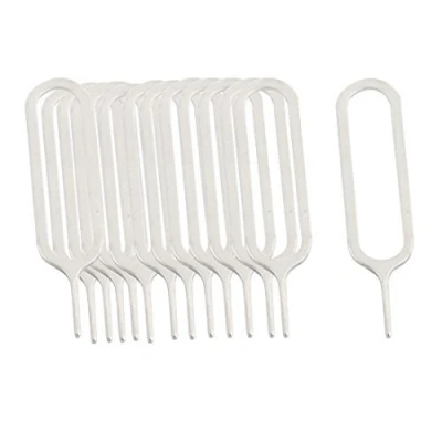 Image of Metal SIM Card Tray Removal Eject Needle Pin Key Tool Silver Tone 14 Pieces