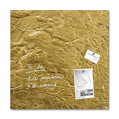 Image of SIGEL GL262 Premium Glass Magnetic Board, Glossy Surface, 48 x cm, Easy Mounting, Gold Artverum