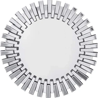 Image of Kare Design Mirror Sprocket, Glass mirrored, hanging mirror, room decor, wall decor for living room, bed hallway, Ø92cm