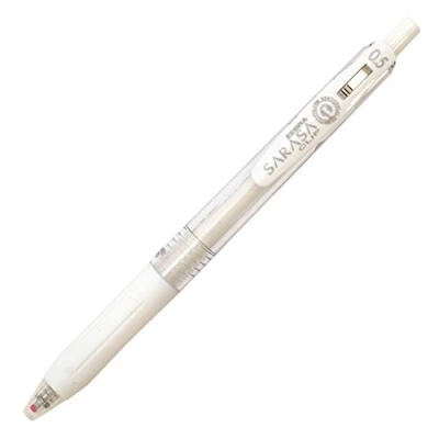Image of ZEBRA Sarasa Clip 0.5mm Ballpoint Pen, Milk White (JJ15 MKW)
