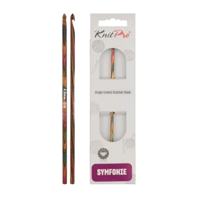 Image of KnitPro KP20705 4 mm Symfonie Crochet Single Ended Hooks, Multi Color