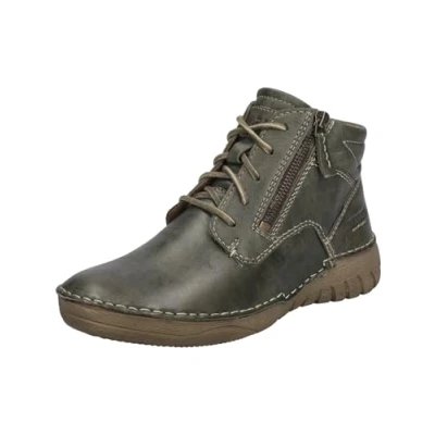 Image of Josef Seibel Felicia 09 Women&#039;s Lace Up Ankle Boots, Width G (Normal), Interchangeable Footbed, olive, 7 UK
