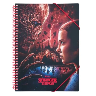 Image of Grupo Erik Stranger Things A4 Display Book 30 Pockets Propylene Sleeves Folder Document Envelope with Closure Gifts Merchandise