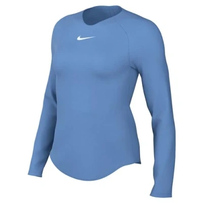 Image of NIKE AV2610 412 Dri FIT Park First Layer T Shirt Women&#039;s University Blue/White Size M