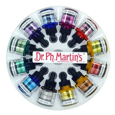 Image of Dr. Ph. Martin&#039;s Iridescent Calligraphy Color, 1.0 oz, Set of 12 (Set 2)