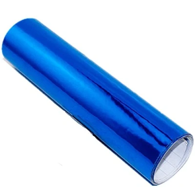 Image of 24&#039;&#039;x60&#039;&#039;Chrome Mirror Blue Vinyl Wrap Sticker Decal Film Sheet ,Self adhesive