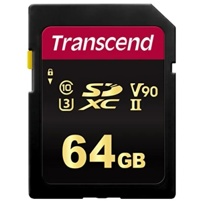 Image of Transcend 64GB SDXC 700S Memory Card UHS II, C10, U3, V90, 8K, Ultra HD, Up to 285/180 MB/s (Idea for DSLR cameras and advanced camcorders) TS64GSDC700S